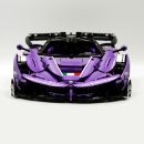 1: 8 LaFerrari FXXK EVO Custom Modified, Rare Amethyst Color Enamel Paint, Oversized Rear Wing (4739 Pcs)