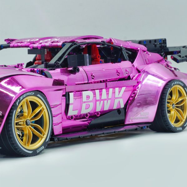 1:8 Toyota Supra Electroplating Pink Limited Edition, Electric Air Suspension, Rear Accelerator Blade linkage (4399 Pcs) - Image 3