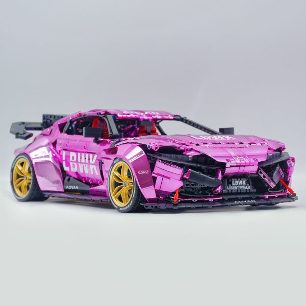 1:8 Toyota Supra Electroplating Pink Limited Edition, Electric Air Suspension, Rear Accelerator Blade linkage (4399 Pcs) - Image 6