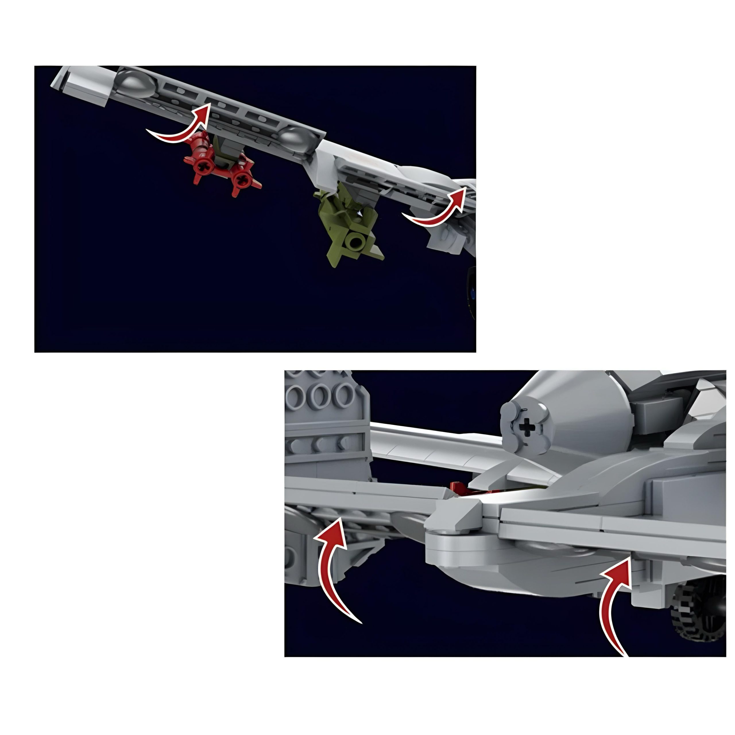 A-10 THUNDERBOLT II GROUND ATTACK AIRCRAFT, Gift Minifigure (935 PCS) - Image 3