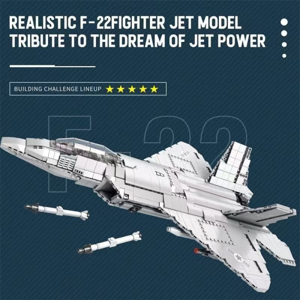 F-22 RAPTOR, THE FIFTH GENERATION FIGHTER (1837 PCS) - Image 7