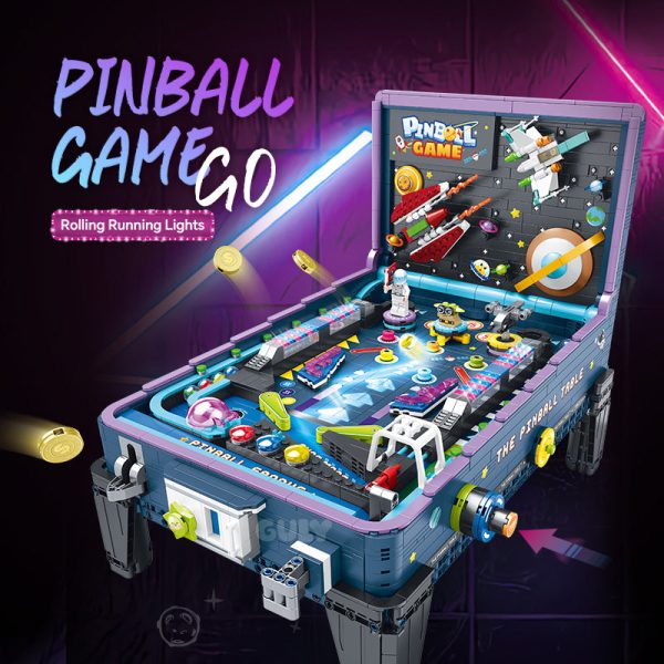 Interstellar Pinball Table, with controllable ejection and coin insertion, Marquee light, brings back childhood memories (2309 Pcs) - Image 4