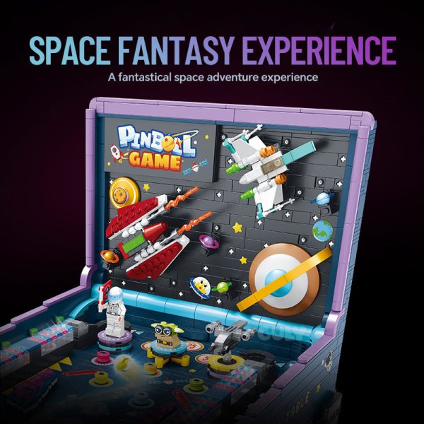 Interstellar Pinball Table, with controllable ejection and coin insertion, Marquee light, brings back childhood memories (2309 Pcs) - Image 5