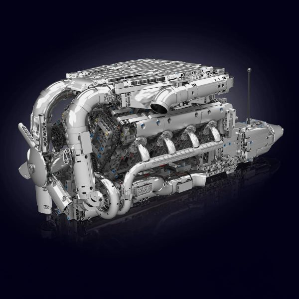 THE ULTIMATE CHROME TWIN TURBO V8 ENGINE & GEARBOX (2899 PCS) - Image 2