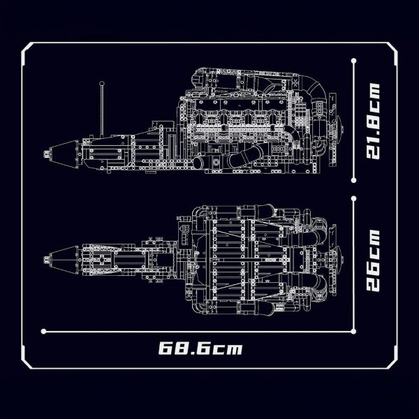 THE ULTIMATE CHROME TWIN TURBO V8 ENGINE & GEARBOX (2899 PCS) - Image 11