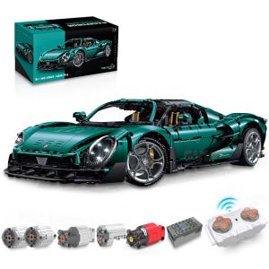 1: 8 Alfa Romeo 33 Stradale Supercar with Remote Control, Electric Doors, Electric Air Suspension, Steam Spray System(3861 Pcs)