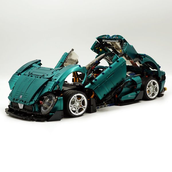1: 8 Alfa Romeo 33 Stradale Supercar with Remote Control, Electric Doors, Electric Air Suspension, Steam Spray System(3861 Pcs) - Image 12