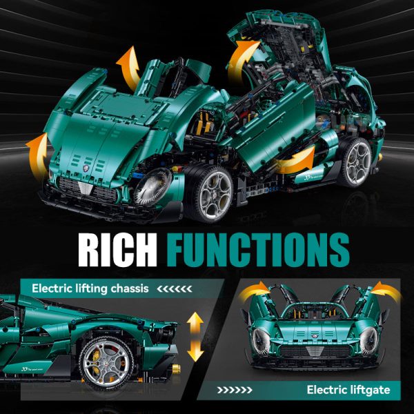 1: 8 Alfa Romeo 33 Stradale Supercar with Remote Control, Electric Doors, Electric Air Suspension, Steam Spray System(3861 Pcs) - Image 4
