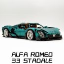 1: 8 Alfa Romeo 33 Stradale Supercar with Remote Control, Electric Doors, Electric Air Suspension, Steam Spray System(3861 Pcs)