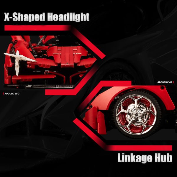1: 8 Apollo Red Devil with Remote Control, High Detail Restoration (3669 Pcs) - Image 5