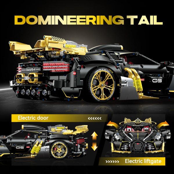 1: 8 Bugatti Special Edition Supercar with Remote Control, Electric Doors, Electric Air Suspension, Steam Spray System(4368 Pcs) - Image 4