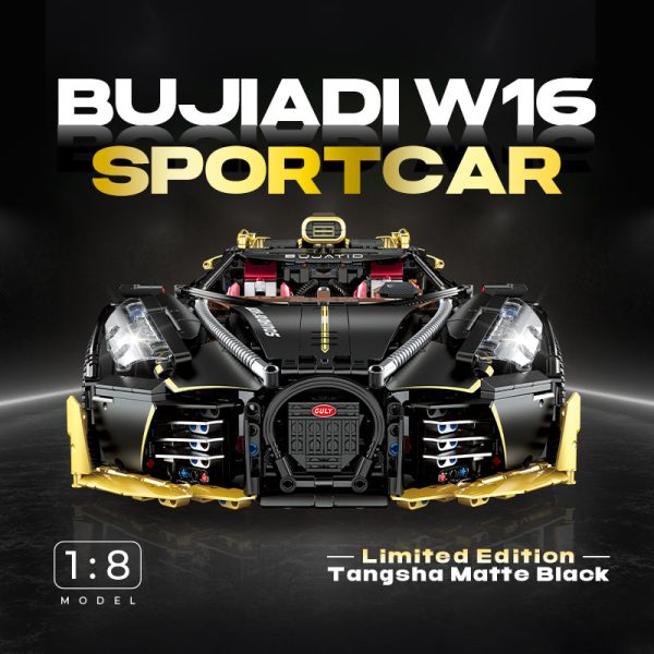 1: 8 Bugatti Special Edition Supercar with Remote Control, Electric Doors, Electric Air Suspension, Steam Spray System(4368 Pcs) - Image 5
