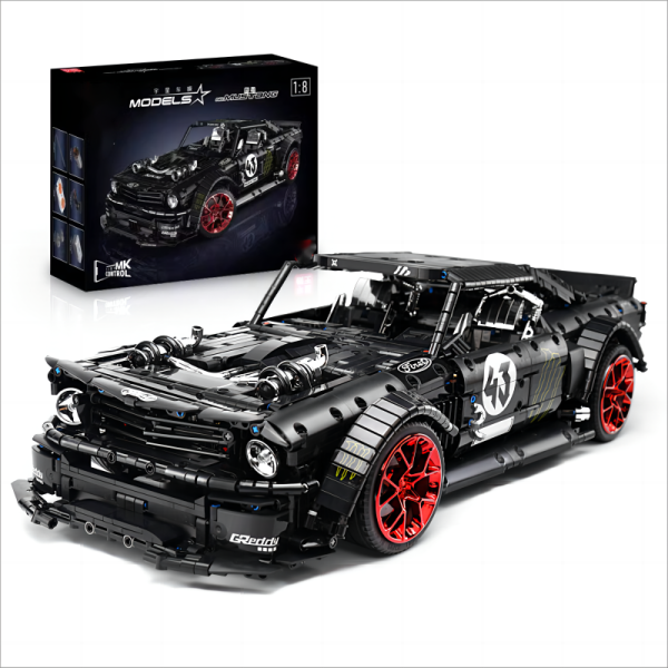 1: 8 Ford Mustang Black Warrior Building Set, Muscle Car Model, Ultimate Collector's Edition (3145 Pcs)