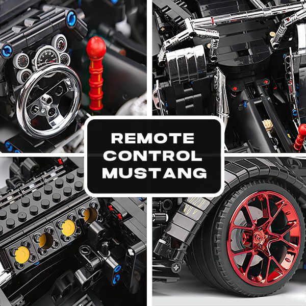 1: 8 Ford Mustang Black Warrior Building Set, Muscle Car Model, Ultimate Collector's Edition (3145 Pcs) - Image 3