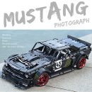1: 8 Ford Mustang Black Warrior Building Set, Muscle Car Model, Ultimate Collector's Edition (3145 Pcs)