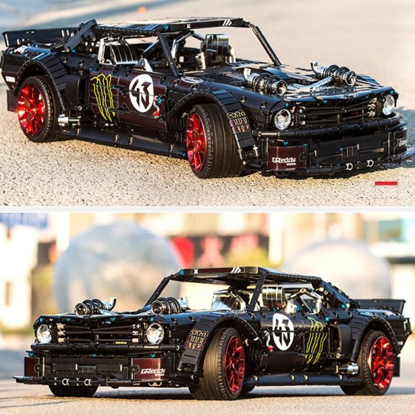 1: 8 Ford Mustang Black Warrior Building Set, Muscle Car Model, Ultimate Collector's Edition (3145 Pcs) - Image 6