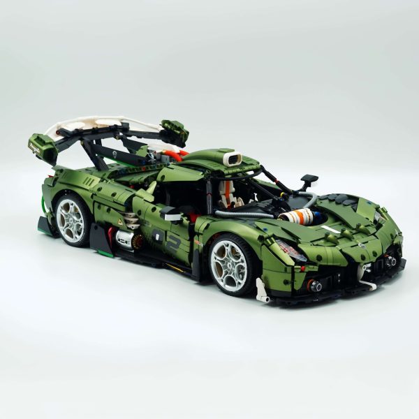 1: 8 Koenigsegg JESKO Supercar with Remote Control, Electric Doors and Rear Spoiler, Electric Air Suspension, Steam Spray System(3838 Pcs) - Image 21