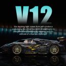 1: 8 Lamborghini Lambo V12 Vision GT, Cyberpunk Style, Electric Opening and Closing Cockpit (2472 Pcs)