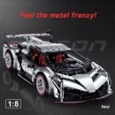 1: 8 Lamborghini VENENO Silver Gray with Remote control, Manual/Electric Air Suspension (4016 Pcs)