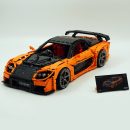 1: 8 Mazda RX-7 with Remote Control, Front and Rear Lights, All Printed Exterior Parts Without Stickers (3305 Pcs)