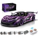 1: 8 McLaren P1 Phantom Purple Supercar Building Sets with Remote Control, Electric lift tail, Electric Doors (3568 Pcs)