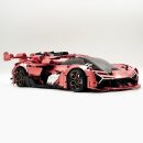 1:8 Pink Lamborghini TP90 Sports Car with Remote Control, Electric Suspension Lifting, Electric Doors Remote Control Model (3466 Pcs)