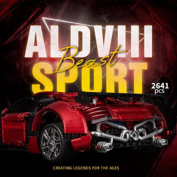 AUDI R8 Red Beast, Large Rear Wing (2641 Pcs) - Image 2