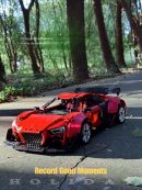 AUDI R8 Red Beast, Large Rear Wing (2641 Pcs)