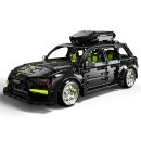 AUDI RS6 Black Warrior Set, High Detail Restoration, Travel SUV, Removable Roof Storage Box (2896 Pcs)