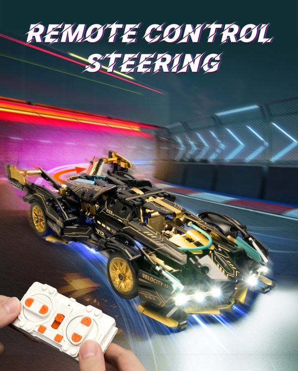Lamborghini V12 MOC Set with Remote Control and LED Kit, 1:14 Car Model for Boys Men, 1124Pcs - Image 2