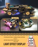 Lamborghini V12 MOC Set with Remote Control and LED Kit, 1:14 Car Model for Boys Men, 1124Pcs