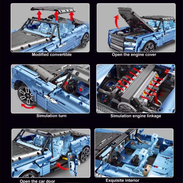 Rolls-Royce Boat Tail with Rear Wine Cabinet, Removable Convertible Top (2903 Pcs) - Image 8