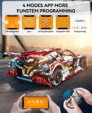 1: 10 Apollo MOC Building Kit, Remote Control Drift, Electric gullwing doors, 2732 Pcs