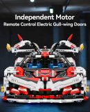 1: 10 Apollo MOC Building Kit, Remote Control Drift, Electric gullwing doors, 2732 Pcs