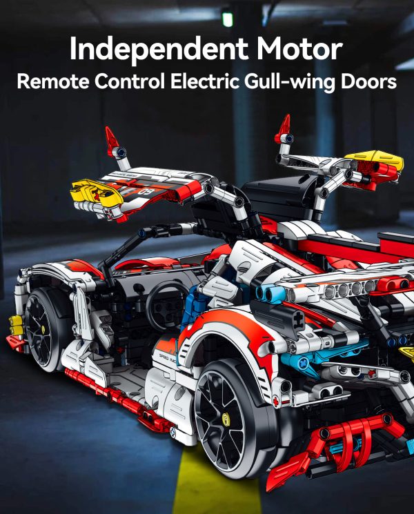 1: 10 Apollo MOC Building Kit, Remote Control Drift, Electric gullwing doors, 2732 Pcs - Image 5