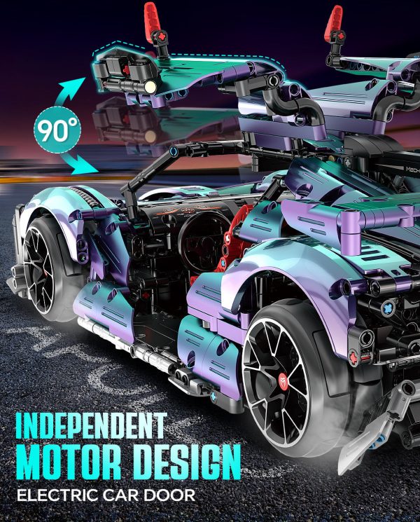 1: 10 Apollo Super Plated Sports Car, Remote Control Drift, Electric Gullwing Doors, 2036 Pcs - Image 4