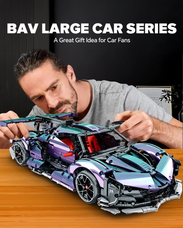 1: 10 Apollo Super Plated Sports Car, Remote Control Drift, Electric Gullwing Doors, 2036 Pcs - Image 5