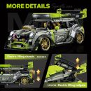 1: 10 Super MINI COOPER Car Building Sets with Remote Control, Electric Spray System, Electric Air Suspension and Rear Wing (2550 Pcs)