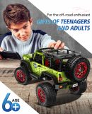 1: 6 Jeep Wrangler Off-Road Pickup Building Kit with Tank Steering, Adult Collectible Model Cars, 2121 Pcs