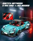 1: 8 Blue Porsche GT2 RS with Electric Suspension Lifting, Electric Doors Remote Control Model (3389 Pcs)