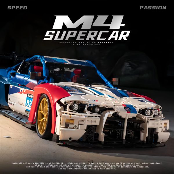 1: 8 BMW M4 Sportcar Building Set, Fully Detailed Simulation, The Ultimate Collectible (4556Pcs) - Image 5