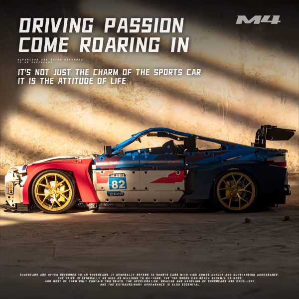 1: 8 BMW M4 Sportcar Building Set, Fully Detailed Simulation, The Ultimate Collectible (4556Pcs) - Image 6