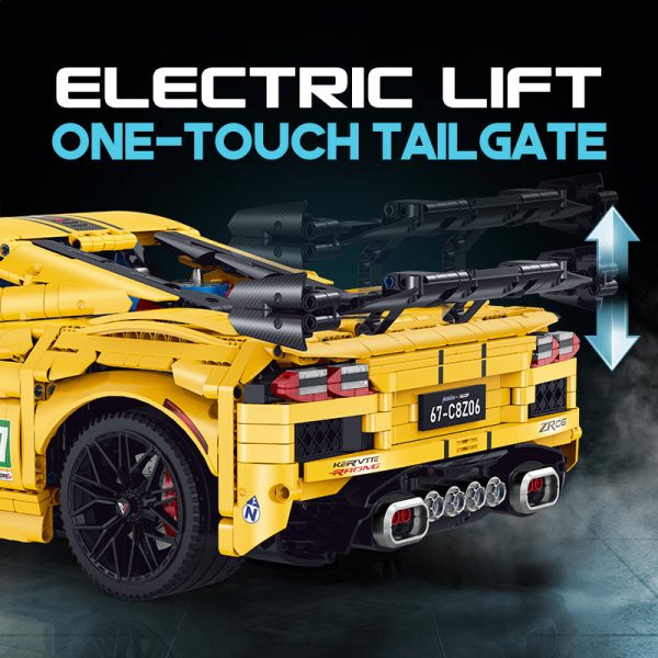 1: 8 Corvette C8 Supercar Building Sets with Remote Control, Electric lift tail, Electric Lifting Chassis, Electric Door (3788 Pcs) - Image 7