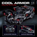 1: 8 Dark Armor Car Building Sets with Remote Control, Electric Lift Missile System, Electric Door (4290Pcs)