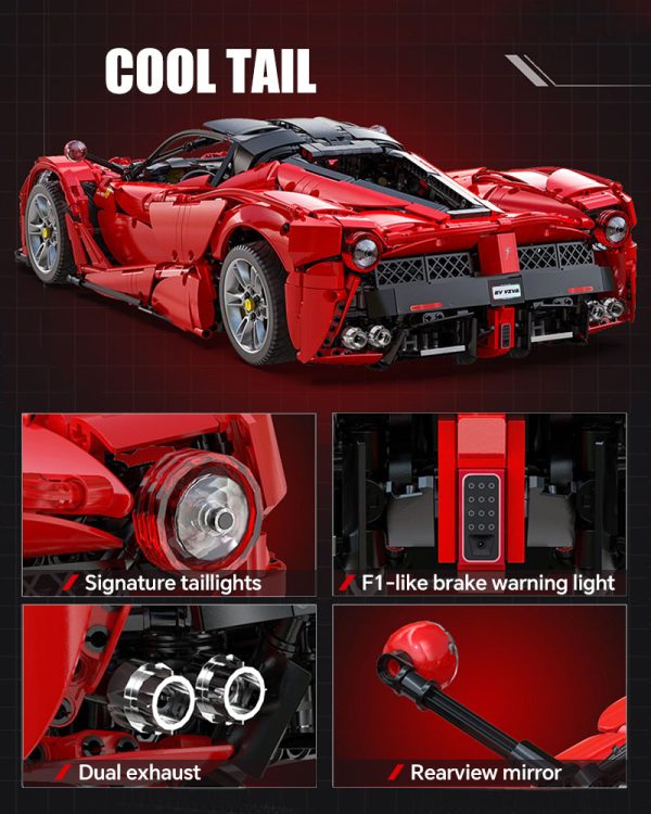 1: 8 LaFerrari C6 Sportcar Building Set, Fully Detailed Simulation, The Ultimate Collectible, None-Remote Controlled (4739Pcs) - Image 5