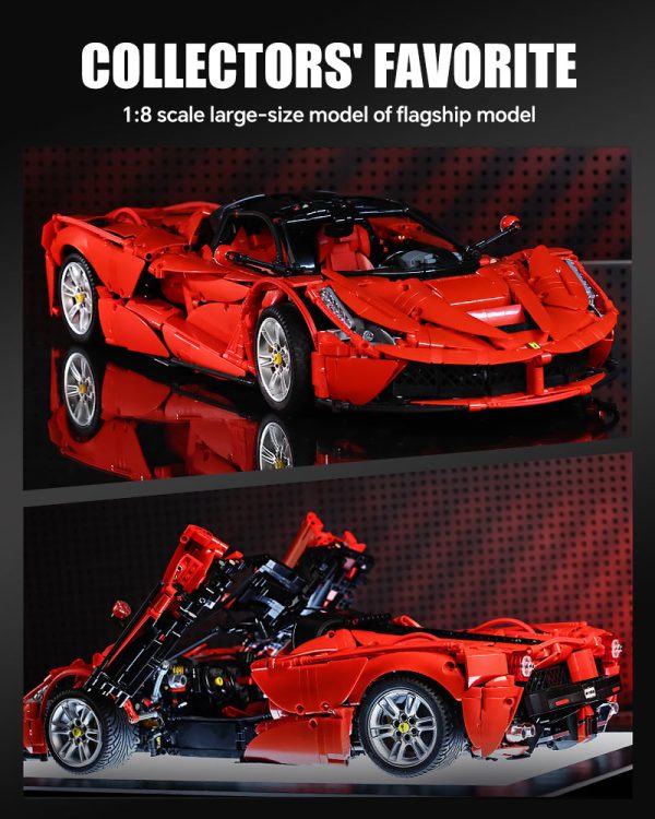 1: 8 LaFerrari C6 Sportcar Building Set, Fully Detailed Simulation, The Ultimate Collectible, None-Remote Controlled (4739Pcs) - Image 8