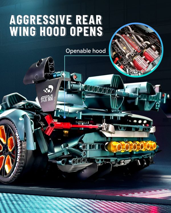 1: 8 Lamborghini TP90 Sports Car with Electric Suspension Lifting, Electric Doors Remote Control Model (3492 Pcs) - Image 4