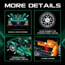 1: 8 Le Mans 9×8 RaceCar Building Sets with Remote Control, Electric Lift Tail Wing, Fluorescent Headlights (3746 Pcs)