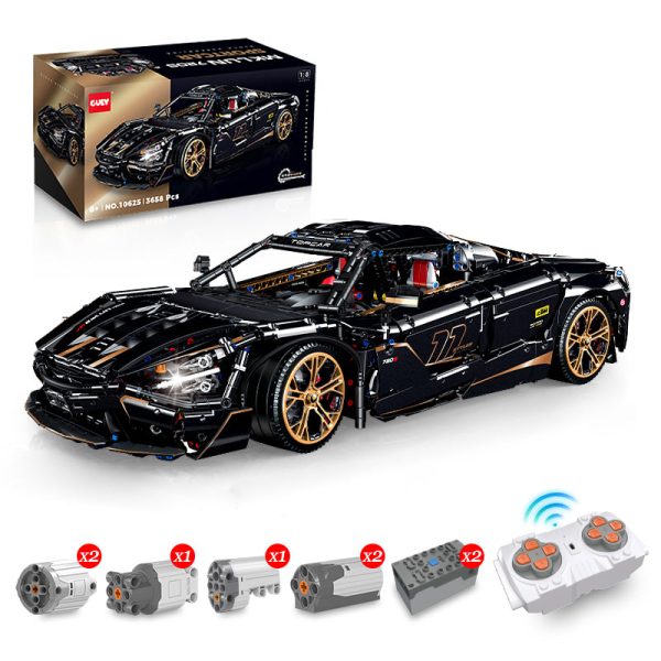 1: 8 McLaren 720S Supercar Building Sets with Remote Control, Electric Lift Convertible and Suspension, Electric Door, Tail Lift Design (3658Pcs)