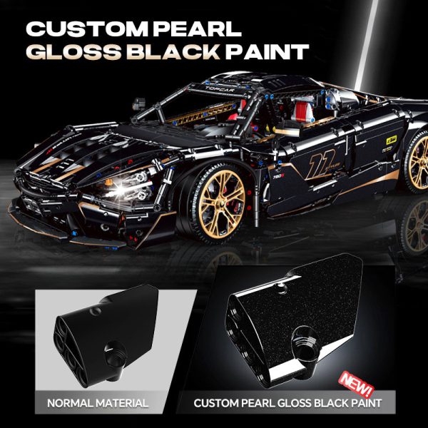 1: 8 McLaren 720S Supercar Building Sets with Remote Control, Electric Lift Convertible and Suspension, Electric Door, Tail Lift Design (3658Pcs) - Image 3